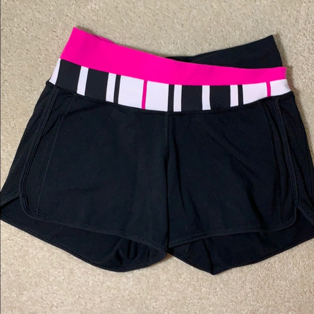 Lululemon Vintage Spandex Shorts w/ Pink Waistband